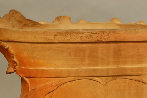 Art nouveau - Terracotta vase by Paul François Berthoud (1870-1930)