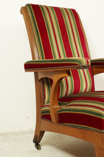 Paire de fauteuils par Gustave Serrurier-Bovy (1858-1910) - Sièges Style Art nouveau