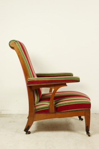 Sièges Fauteuil & Bergère - Paire de fauteuils par Gustave Serrurier-Bovy (1858-1910)