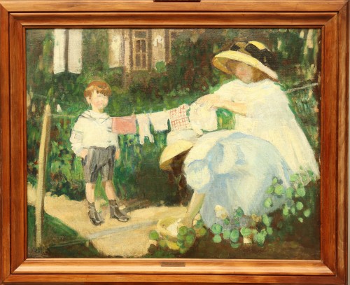The laundry chore by Martha Stettler (1870-1945)