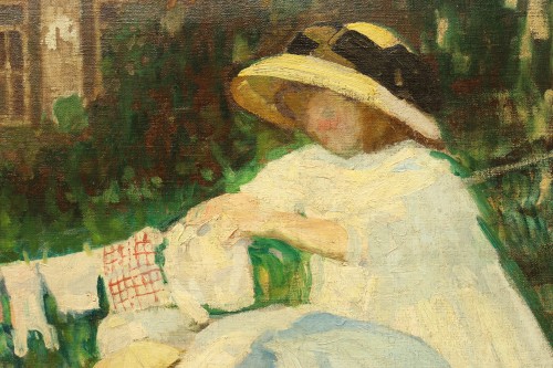 20th century - The laundry chore by Martha Stettler (1870-1945)