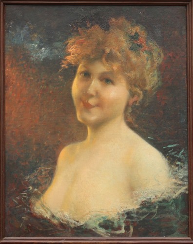 Portrait d'élégante par Albert Besnard (1849-1934)