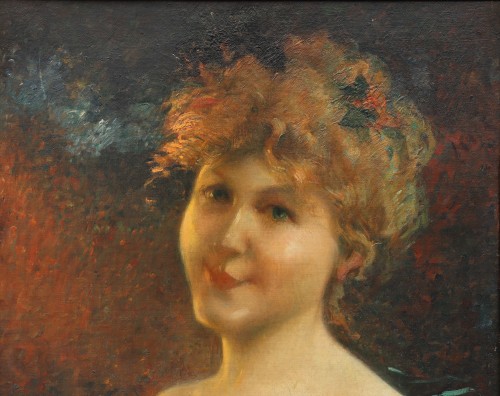 XXe siècle - Portrait d'élégante par Albert Besnard (1849-1934)