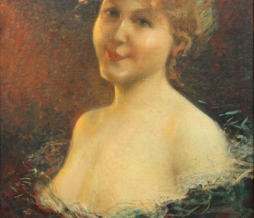 Portrait of an elegant by Albert Besnard (1849-1934) - Art nouveau