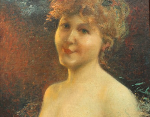 Art nouveau - Portrait d'élégante par Albert Besnard (1849-1934)