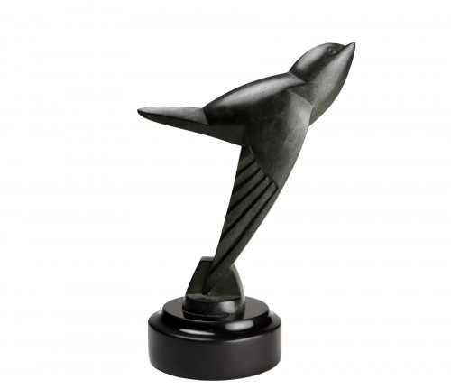 L'oiseau, Bouchon de radiateur en bronze par les frères Martel