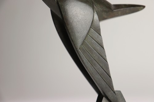 Art Déco - L'oiseau, Bouchon de radiateur en bronze par les frères Martel