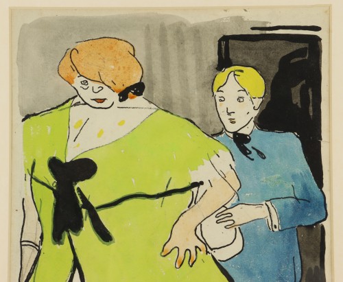 Le timide, par Charles Martin (1884-1934) - Art nouveau