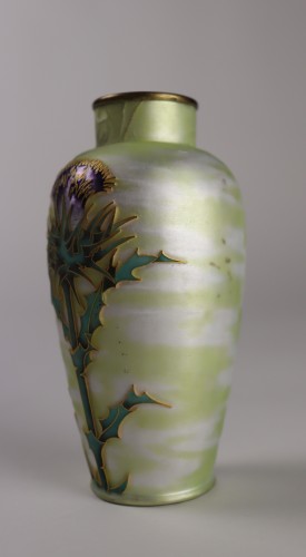 Eugène Feuillâtre (1870-1916) - Thistle vase - Decorative Objects Style Art nouveau