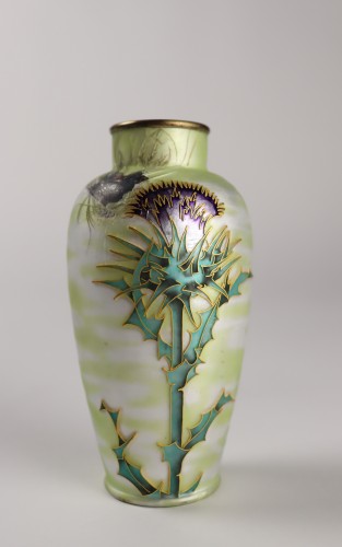 Decorative Objects  - Eugène Feuillâtre (1870-1916) - Thistle vase