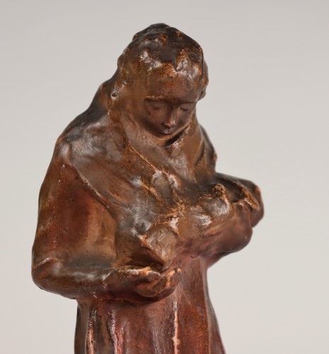 Art nouveau - The beggar, terracotta - Carl Milles (1875-1955)
