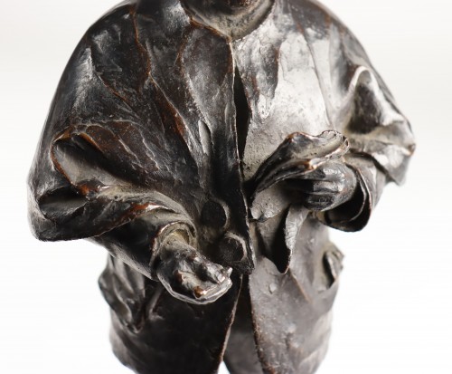 Antiquités - Louis Pasteur, sculpture en bronze par Théodore Rivière (1857-1912)