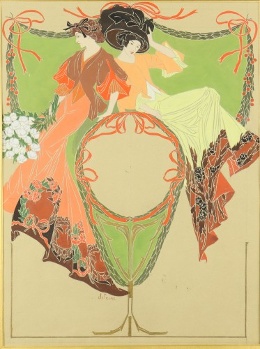 Deux élégantes, par Georges de Feure (1868-1943) - Art Revival
