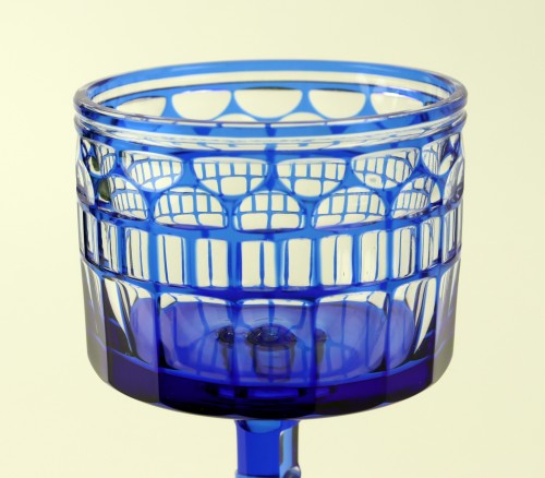 Art nouveau - Paire de verres en cristal taillé par Otto Prutscher (1880 -1949) 