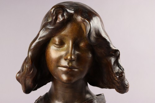 Buste de jeune femme par Pierre-Félix Fix-Masseau - Art nouveau