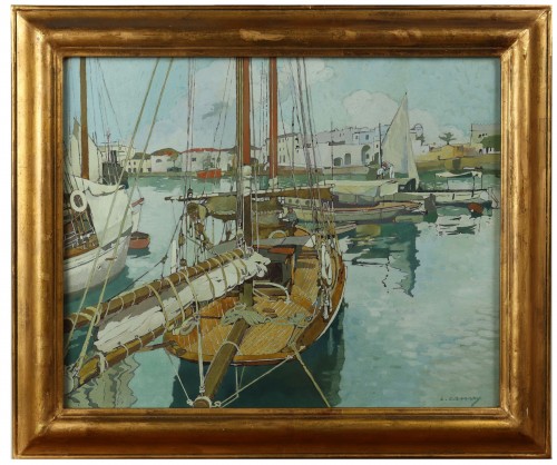Le port d'Alger - Léon Cauvy (1874-1933)