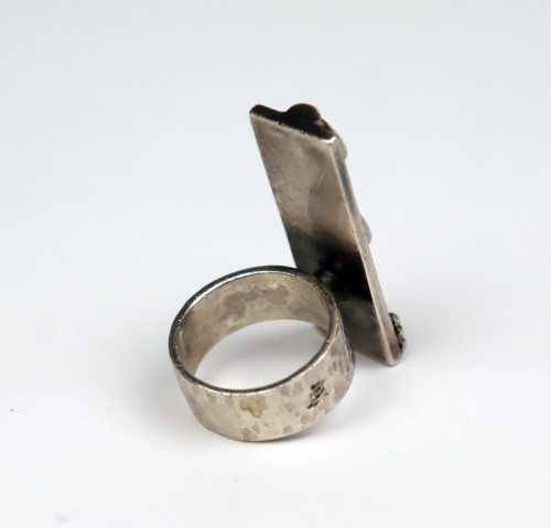 Silver ring by Jean Després (1889-1980) - Antique Jewellery Style Art Déco