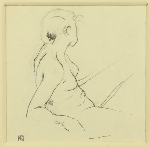 Dessin de nu - Armand Rassenfosse (1862-1934) - Tableaux et dessins Style Art nouveau
