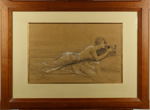 Portrait of Sarah Bernhardt - Georges Clairin (1843-1919) - Paintings & Drawings Style Art nouveau