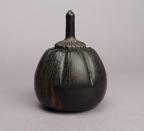 20th century - Bittergourd box in ebony by Clément Mère