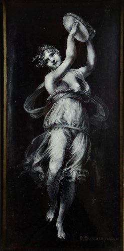 Terpsichore, émail peint par Ernest Blancher, Limoges