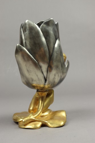 Antiquités - Vase Femme au nénuphar - Maurice Bouval (1863-1916)
