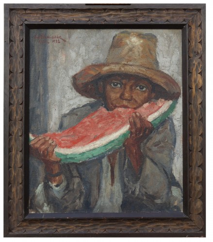 Jeune brésilien à la pastèque, par Julius Schmischke (1890-1945)
