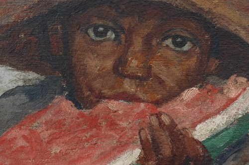 Art Déco - Jeune brésilien à la pastèque, par Julius Schmischke (1890-1945)