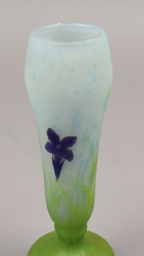 Daum vase with gencians - Glass & Crystal Style Art nouveau