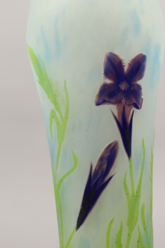 Art nouveau - Daum - Vase aux gentianes, 1912