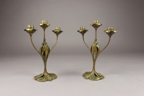 Pair of candlesticks - Georges de Feure (1868-1943) - 