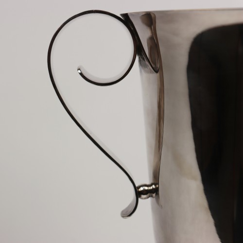 Silvered metal Vase - Jean Després (1889-1980) - 