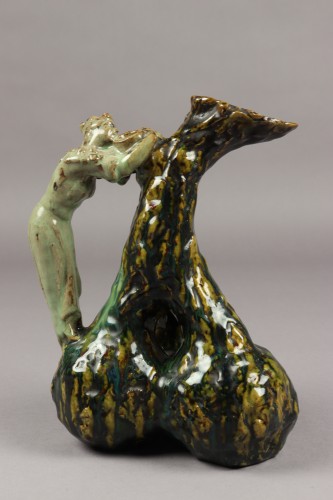 Tripod pitcher, called Andromeda - Pierre-Adrien Dalpayrat (1844-1910) - Art nouveau