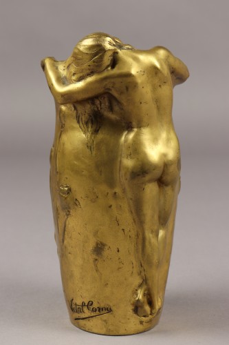 Lassitude, vase en bronze doré - Charles Vital-Cornu (1851-1927) - Art nouveau