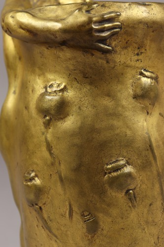 Antiquités - Lassitude, vase en bronze doré - Charles Vital-Cornu (1851-1927)