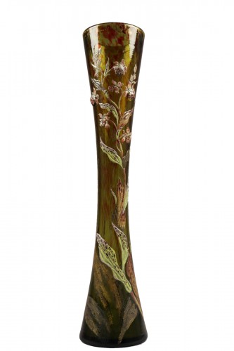 Emile Gallé - Large diabolo shaped vase 