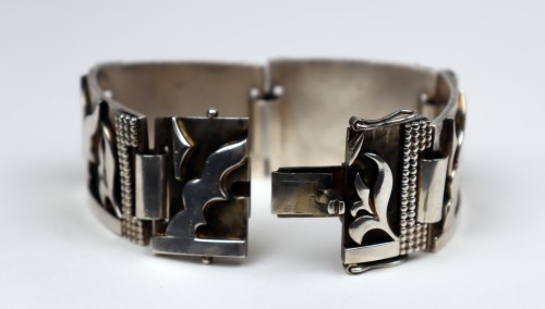 20th century - Silver bracelet - Jean Després (1889-1980)