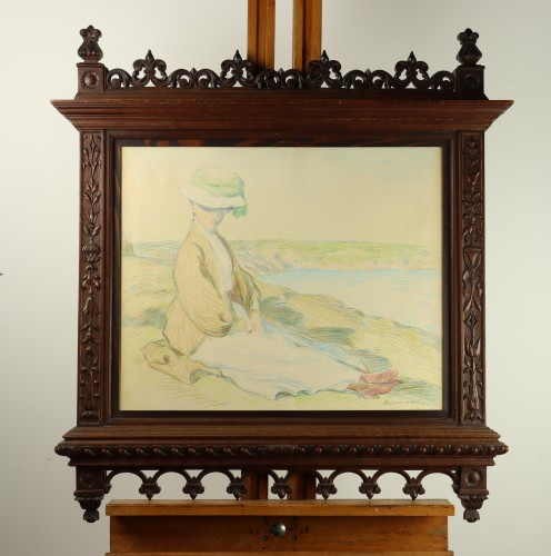 Elegant at the sea side - Hermann-Paul (1864-1940) - Paintings & Drawings Style Art nouveau