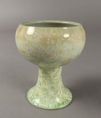 Vase en porcelaine de Sèvres à décor de cristallisation - Céramiques, Porcelaines Style Art nouveau