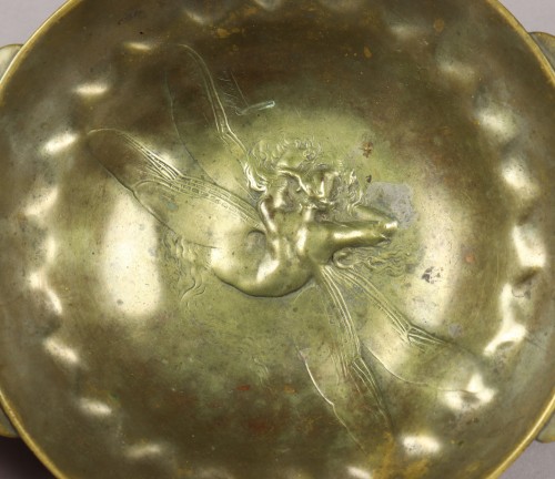 Femme libellule, écuelle en bronze - Jules Desbois (1851-1935) - Art Revival