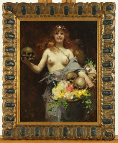 Tableaux et dessins Tableaux XIXe siècle - La vendeuse de fleurs par Victor Prouvé (1858 -1943)
