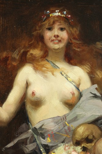 La vendeuse de fleurs par Victor Prouvé (1858 -1943) - Art nouveau