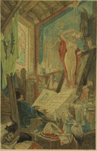 L'incantation  - Félicien Rops (1833-1898)