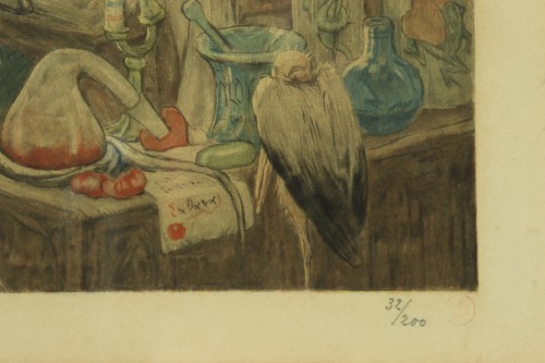 Gravures et livres anciens  - L'incantation - Félicien Rops (1833-1898)