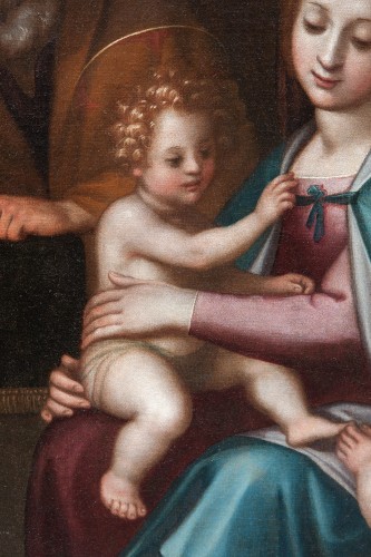 Sainte Famille avec Saint Jean, école italienne du 17e siècle, cercle de Bernard Château (1557-1629) - Callea Antichità