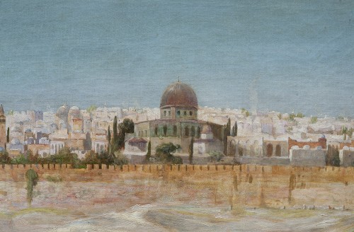 Henry Andrew Harper (1835-1900) Jérusalem depuis le mont des oliviers 1890 - Callea Antichità