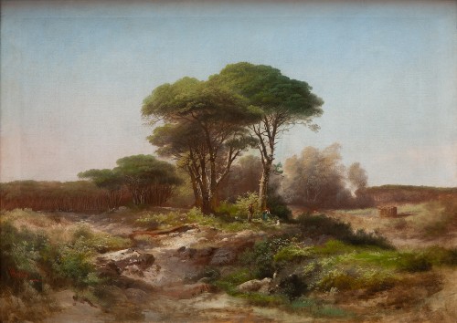 Henry Markò (1855-1921) Ligurian pine forest - Paintings & Drawings Style 