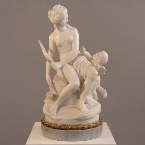 Napoléon III - white marble Venus disarms Love, mid 19th century