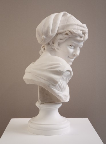 Sculpture Sculpture en Marbre - Le Rieur napolitain, France à fin XIXe siècle