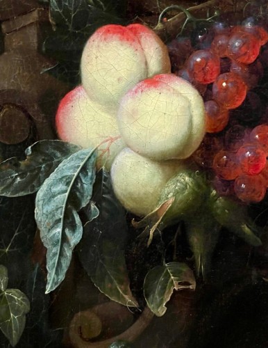  - Joris Van Son (1623 - 1667) - Guirlande de fruits avec une sculpture classique, 1659